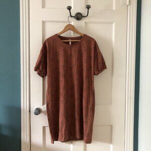 Rylee + Cru Tomato Tee Shirt Dress, size M